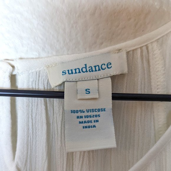 Sundance Whispered Breezes White Ruffled Top - Size Small - Picture 3 of 9